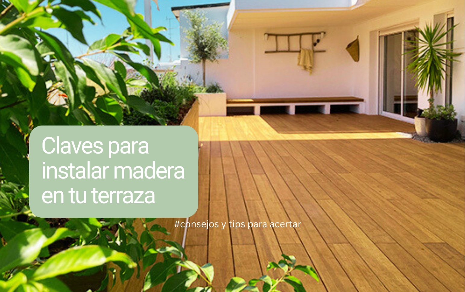 terraza con tarima de madera exterior