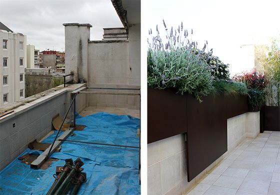 Terraza antes y después