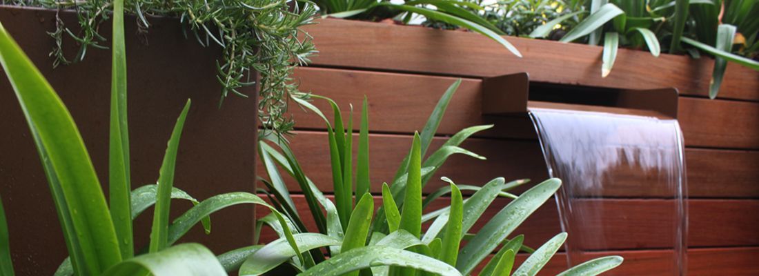 Fuente de diseño para jardín en Madrid