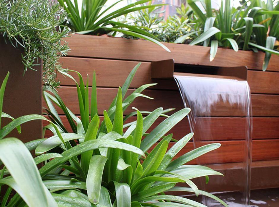 Fuente jardín lámina