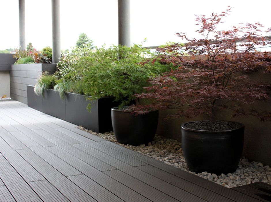 Diseño de un jardin mimimalista en una Terraza de Madrid