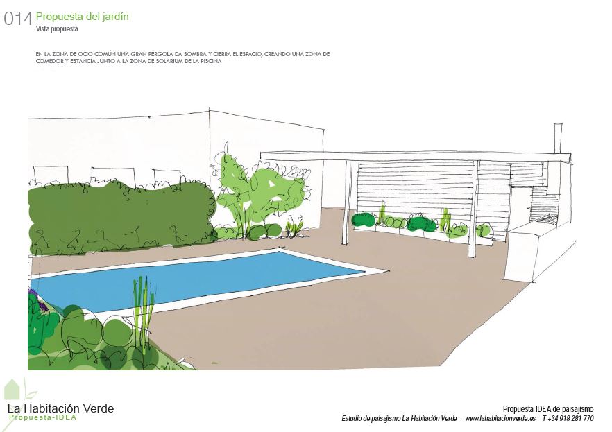 dibujo de diseño de jardín